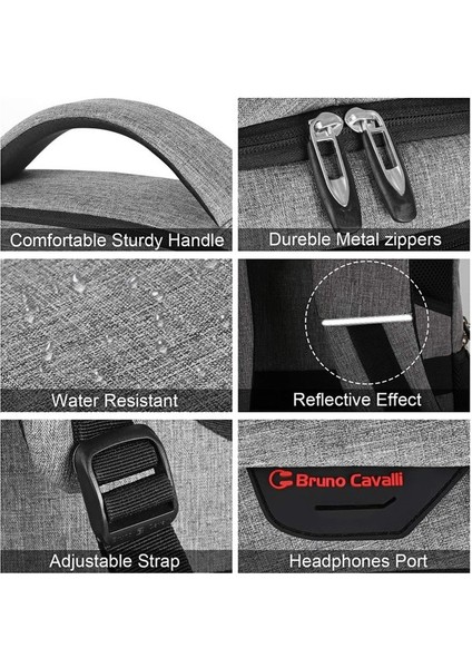 Kalesi USB Şarj Portlu Suya Dayanıklı Sırt Çantası (Yurt Dışından) modelleri