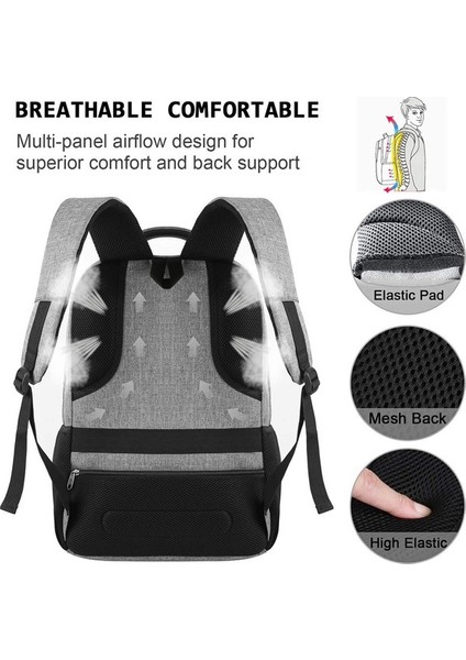 Kalesi USB Şarj Portlu Suya Dayanıklı Sırt Çantası (Yurt Dışından) fırsatları