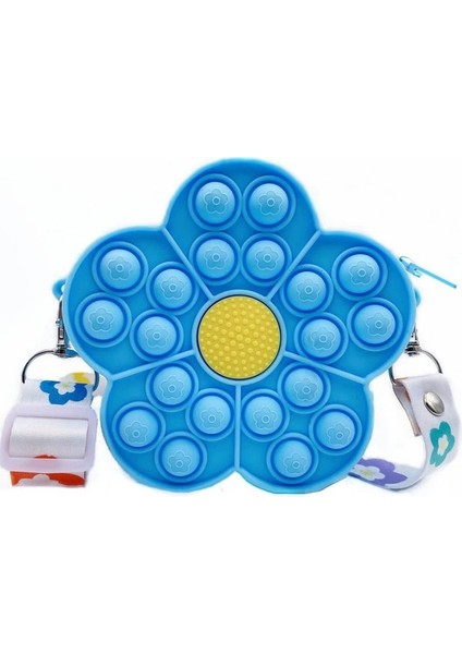 Kalesi 2 In 1 Silikon Fidget Küçük Çanta - Açık Mavi (Yurt Dışından)