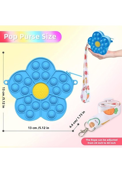 Kalesi 2 In 1 Silikon Fidget Küçük Çanta - Açık Mavi (Yurt Dışından)