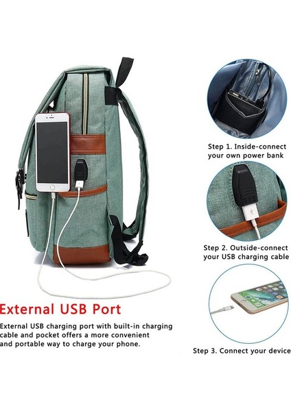 Kalesi USB Şarj Portlu Suya Dayanıklı Omuz Çantası (Yurt Dışından) fırsatları