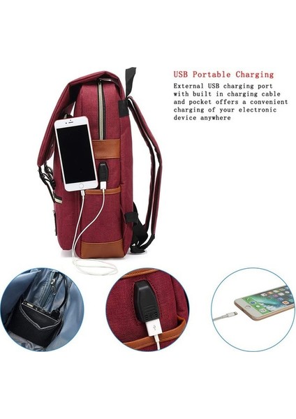 Kalesi USB Şarj Portlu Suya Dayanıklı Omuz Çantası (Yurt Dışından) modelleri