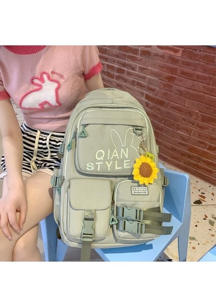 Lebeigo Okul Çantası Büyük Kapasiteli Sırt Çantası Basit Çok Yönlü Kore Tarzı Sevimli Sırt Çantası (Yurt Dışından)