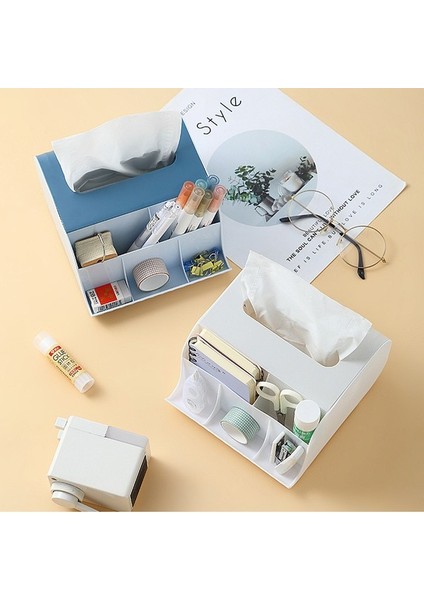 Avrupa Tarzı Minimalist Masaüstü Çok Fonksiyonlu Saklama Kutusu Öğrenci Sırası Kalemlik Kozmetik Indüksiyon Doku Kutusu (Yurt Dışından) modelleri