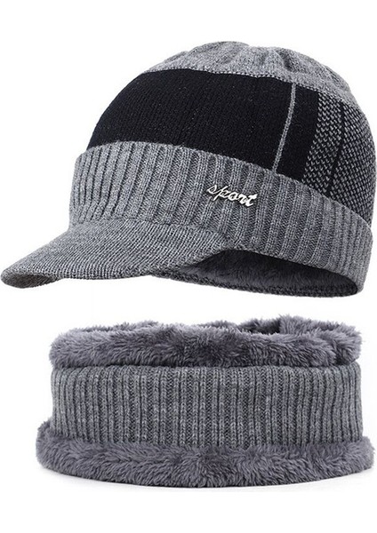 Yantangyue Sıcak Tutmak Için Kadife ile Şapka Önlük Seti (Yurt Dışından)