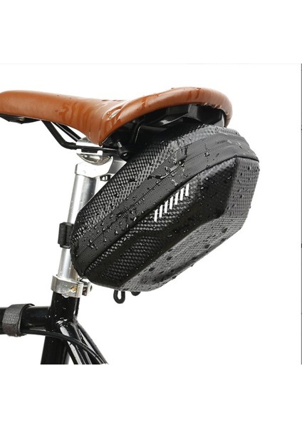 Bisiklet Karbon Deseni Su Geçirmez Kuyruk Çantası (Yurt Dışından)