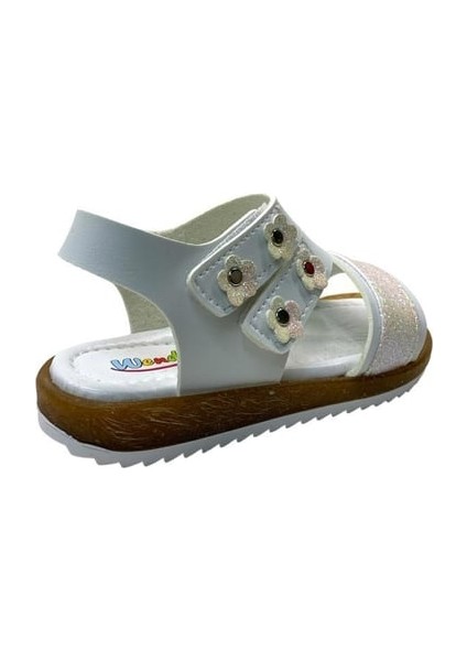 K-34P Kız Çocuk Günlük Sandalet Beyaz fırsatları