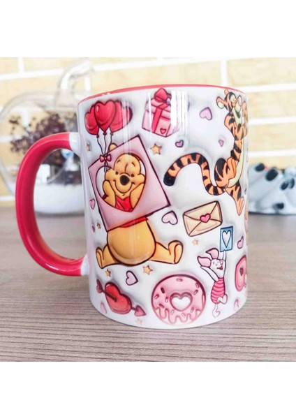 Mugs And Love Winy The Poh 3D Baskı Büyük Boy Kupa