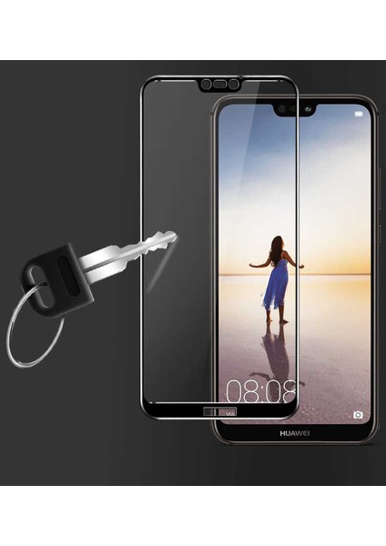 Cepustik Telefon Aksesuarları Huawei P20 Ekranı Tam Kaplayan Düz Cam Koruyucu