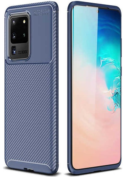 Samsung Galaxy S20 Ultra Kılıf Karbon Koruyucu Yumuşak Silikon Nero Kapak