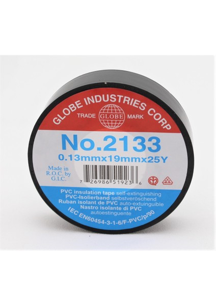 Vinil Izole Bant Halogen Free (Halojensiz) /"0.13X19X25YARDS/" (Siyah)