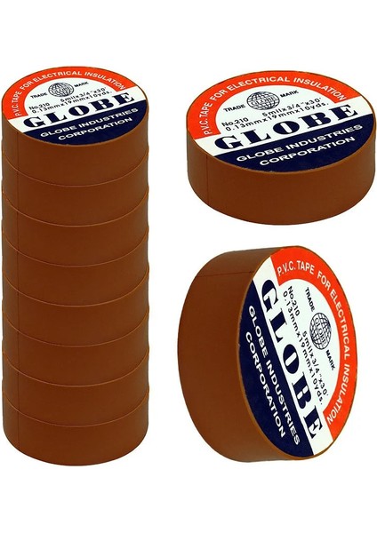 Pvc Elektrik Izolasyon Bant /"0.13X19X10YRDS/" (Kahverengi) (10/'lu Paket)