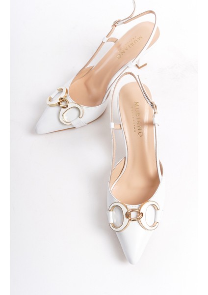 Kadın Topuklu Deri Stiletto & Ayakkabı Beyaz -MCBRG5793-B modelleri