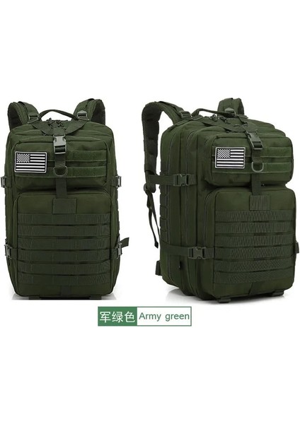 Ordu Yeşil 30X30X50 cm Spor Açık Dağcılık Seyahat Sırt Çantası Kamp Kamuflaj Çanta Taktik Sırt Çantası 45L 3 P Sırt Çantası Taktik Sırt Çantası (Yurt Dışından)