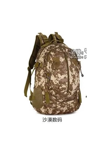 Çöl 19 Inç 40L Kapasiteli Doğa Sporları Kamuflaj Sırt Çantası Ordu Hayranları Dağ Tırmanışı Yürüyüş Çantası Omuz Go-Bag Taktik Sırt Çantası (Yurt Dışından)