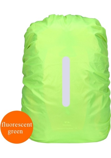 Floresan Yeşil Xl Yağmur Kapağı Sırt Çantası Yansıtıcı Su Geçirmez Çanta Kamuflaj Taktik Açık Kamp Yürüyüş Tırmanma Çantası Toz Yağmurluk 20/35/45/60/70L (Yurt Dışından)