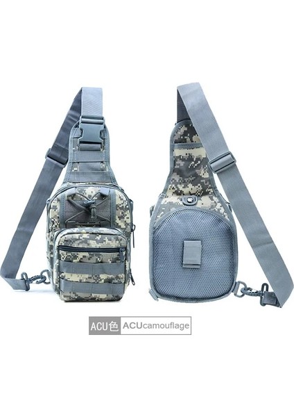 Acu W21 x D16 x H27CM Askeri Taktik Çanta Ordu Kamuflaj Sırt Çantası Erkekler Tek Kollu Çanta Molle Omuz Çantaları Multicam Tırmanma Seyahat Kamuflaj Çanta (Yurt Dışından)