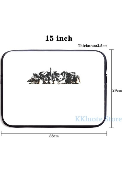 Laptop Çantası 15 Komik Grafik Baskı Final Fantasy Tactics - Gölge ve Karanlık Logo USB Şarj Sırt Çantası Erkek Okul Çantaları Kadın Çantası Seyahat Laptop Çantası (Yurt Dışından)