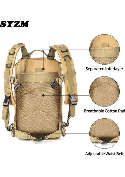 Yeşil 50L Syzm 30L/50L Büyük Kapasiteli Sırt Çantası Ordu Askeri Taktik Sırt Çantası 3 P Softback Su Geçirmez Çanta Yürüyüş Kamp Balıkçılık Çantaları (Yurt Dışından)