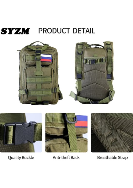 Yeşil 50L Syzm 30L/50L Büyük Kapasiteli Sırt Çantası Ordu Askeri Taktik Sırt Çantası 3 P Softback Su Geçirmez Çanta Yürüyüş Kamp Balıkçılık Çantaları (Yurt Dışından)