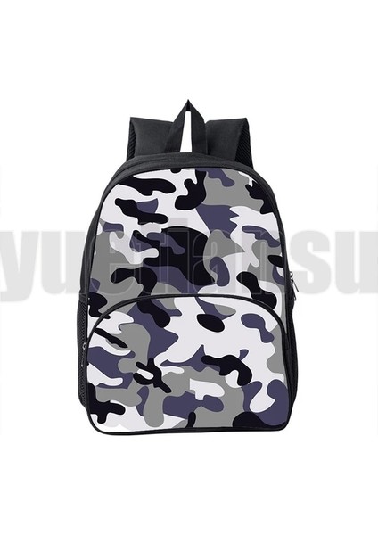 A1 Mochila Para Hombre 3D Kamuflaj Sırt Çantaları Çocuk Okul Çantaları Çocuklar Için Erkek Askeri Kanvas Sırt Çantası Kadın Kese Dos Açık (Yurt Dışından)
