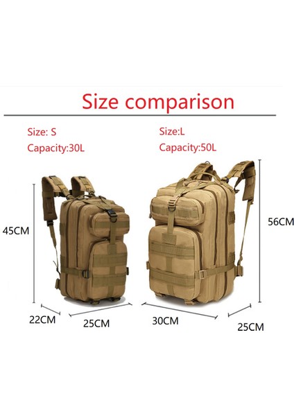 Haki (30L) Çanta Sırt Çantaları Yürüyüş Sırt Çantası Açık Askeri Sırt Çantaları Taktik Sırt Çantası Askeri Çanta Erkekler Taktik Çanta Sırt Çantası (Yurt Dışından) modelleri