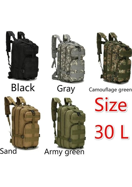 Acu Gri (50L) Jbtp 30L/50L Naylon Su Geçirmez Sırt Çantası Açık Askeri Sırt Çantaları Taktik Spor Kamp Yürüyüş Trekking Balıkçılık Av Çantası (Yurt Dışından)