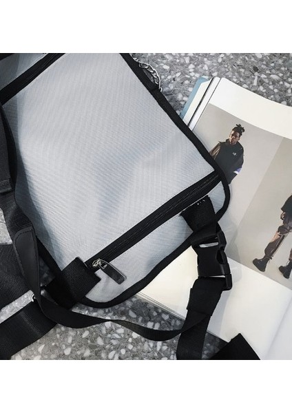 Orange 2019 Yeni Kanye West Street Ins Sıcak Stil Göğüs Rig Askeri Taktik Göğüs Çantası Fonksiyonel Paket Trend Belirleyici Prechest (Yurt Dışından)