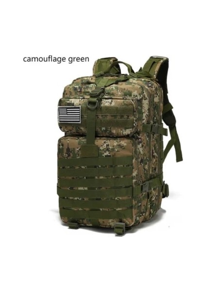 Dijital Haki-A 50L Adam Taktik Sırt Çantası 50L Askeri Sırt Çantası Ordu Molle Saldırı Çantaları Mochila Açık Hava Su Geçirmez Bisiklet Yürüyüş Seyahat 3p Sırt Çantası (Yurt Dışından)