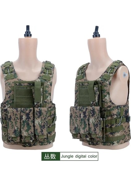 Jungle Dijital Açık Savaş Yelek Taktik Yelek Yelek Yelek Erkek Çok Fonksiyonlu Bisiklet Kıyafetleri Eğitim Sırt Çantası Spor Ekipmanları (Yurt Dışından)