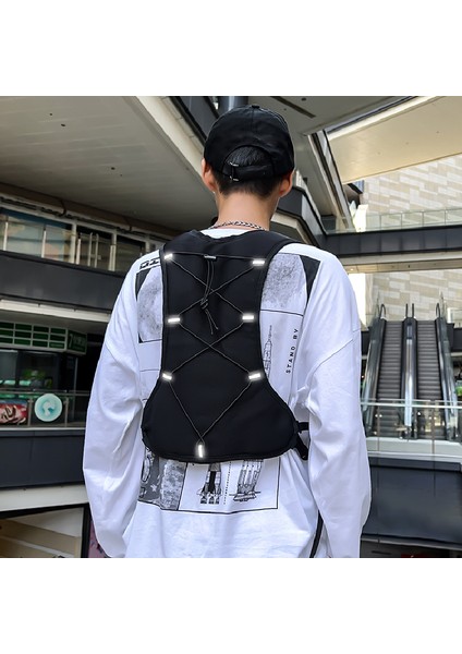 Siyah Hip-Hop Sokak Şıklığı Göğüs Rig Çanta Erkekler Için Moda Su Geçirmez Taktik Yelek Göğüs Paketleri Fonksiyonlu Saklama Sırt Çantası Naylon Cepler (Yurt Dışından) modelleri