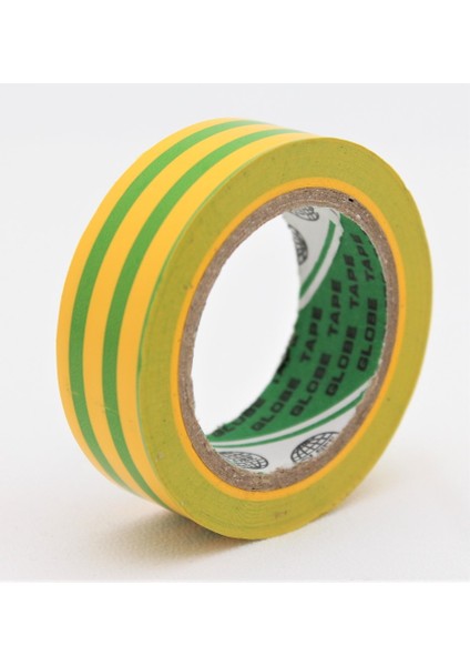 Pvc Elektrik Izolasyon Bant /"0.13X19X10YRDS/" (Sarı-Yeşil) (10/'lu Paket)