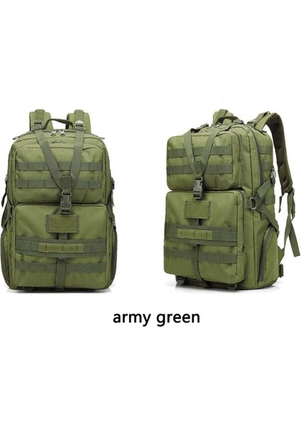 Ordu Yeşil 45L Büyük Kapasiteli Açık Sırt Çantası Molle Askeri Taktik Sırt Çantası Sırt Çantası Spor Çantası Su Geçirmez Kamp Yürüyüş Sırt Çantası (Yurt Dışından)