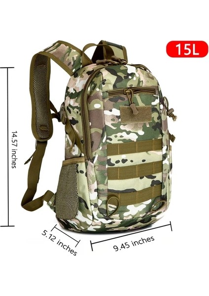 Cp 15L 2022 Açık Taktik Sırt Çantası Askeri Sırt Çantaları Erkekler 15L Su Geçirmez Spor Seyahat Sırt Çantaları Kamp Mochila Balıkçılık Av Çantaları (Yurt Dışından)