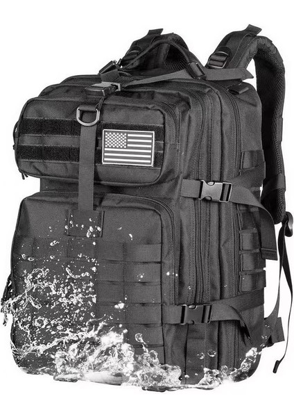 Resimde Gösterildiği Gibi 50L1000D Naylon Askeri Sırt Çantası Taktik Sırt Çantası Açık Su Geçirmez Spor Kamp Yürüyüş Trekking Balıkçılık Av Çantası Mochila (Yurt Dışından) modelleri