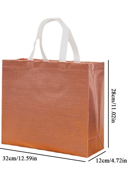 Şerit Moda Parlak Lazer Katlanabilir Alışveriş Çantası Çevre Dostu Tote Katlanır Kese Yeniden Kullanılabilir Bakkal Çantası Büyük Kapasiteli Alışveriş Çantaları (Yurt Dışından)