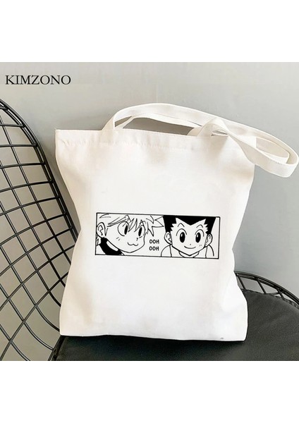 28609 Hunter x Hunter Alışveriş Çantası Tote Shopper Çanta Bolsa Çanta Kumaş Jüt Dokuma Tote Sacolas (Yurt Dışından)