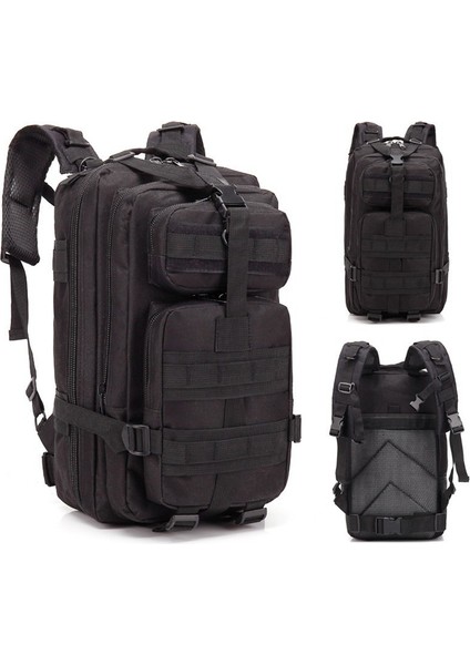 Siyah 30L Avcılık Açık Taktik Sırt Çantası Erkekler Molle 3 P Ordu Askeri Sırt Çantası Camo Su Geçirmez Sırt Çantası Erkekler Yürüyüş Seyahat Sırt Çantaları (Yurt Dışından) modelleri