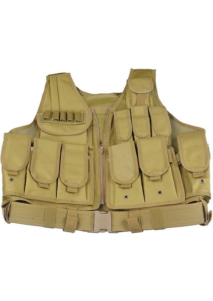 Ordu Yeşil W52 x H55CM Çok Fonksiyonlu Kamuflaj Taktik Koruyucu Yelek 900D Oxford Açık Avcılık Koruyucu Ayarlanabilir Yelek Askeri Ordu Molle Yelek (Yurt Dışından) modelleri