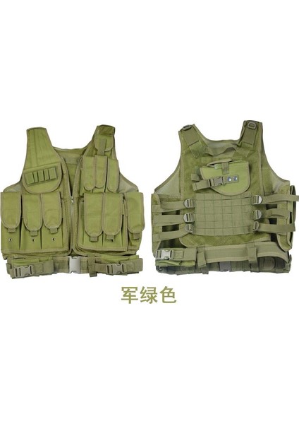 Ordu Yeşil W52 x H55CM Çok Fonksiyonlu Kamuflaj Taktik Koruyucu Yelek 900D Oxford Açık Avcılık Koruyucu Ayarlanabilir Yelek Askeri Ordu Molle Yelek (Yurt Dışından) indirimleri