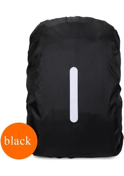 Siyah M Yağmur Kapağı Sırt Çantası Yansıtıcı Su Geçirmez Çanta Kamuflaj Taktik Açık Kamp Yürüyüş Tırmanma Çantası Toz Yağmurluk 20/35/45/60/70L (Yurt Dışından)