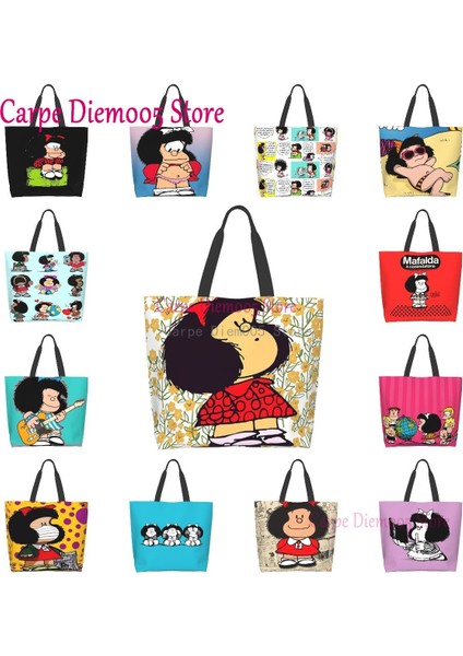 23 Kadın Omuz Çantası Mafalda Bayanlar Için Büyük Kapasiteli Alışveriş Bakkal Çantası (Yurt Dışından) fırsatları