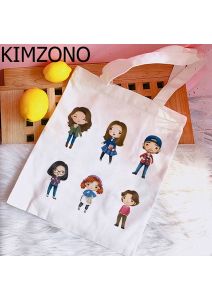 76495 Gilmore Girls Alışveriş Çantası Bolso Jüt Çanta Eco Tote Geri Dönüşüm Çantası Alışveriş Çantası Jüt Yeniden Kullanılabilir Sacola Tote Kesesi Toile (Yurt Dışından)