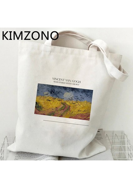54636 Van Gogh Alışveriş Çantası Bakkal Çanta Bolsas De Tela Tote Bolsa Alışveriş Çantası Jüt Tote Kumaş Özel (Yurt Dışından) indirimleri