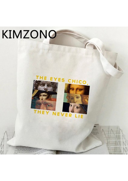 54169 Michelangelo Alışveriş Çantası Shopper Bolsa Shopper Pamuk Jüt Çanta Bakkal Çanta Kumaş Yeniden Kullanılabilir Dize Boodschappentas Sacolas (Yurt Dışından)