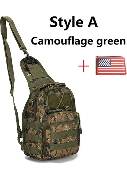 Yeşil Stil A Askeri Sling Sırt Çantaları Molle Su Geçirmez Çanta Açık Erkek Yürüyüş Taktik Sırt Çantası Hafta Içi Kemer Çantası Okul Sırt Çantası Erkekler (Yurt Dışından)