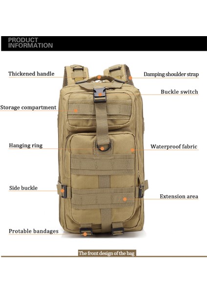 Python Siyah 30L Açık Askeri Sırt Çantası 600D Naylon Su Geçirmez Taktik Sırt Çantası Spor Seyahat Kamp Yürüyüş Trekking Balıkçılık Av Çantaları (Yurt Dışından) modelleri