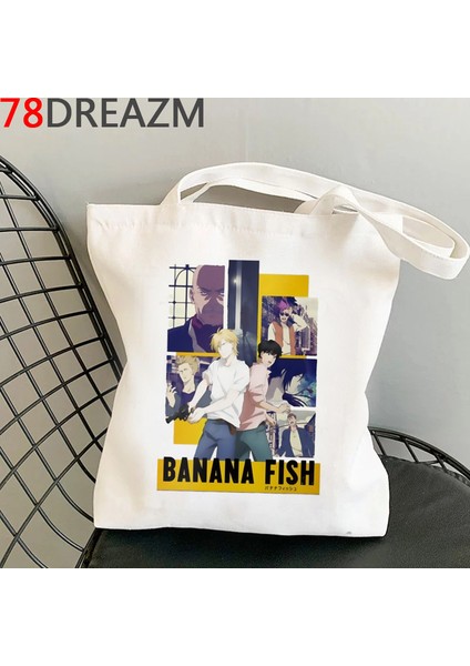 27307 Muz Balık Alışveriş Çantası Bakkal Alışverişçisi Jüt Çanta Alışveriş Çantası Alışveriş Yeniden Kullanılabilir Bolsa Compra Boodschappentas Sacolas (Yurt Dışından) indirimleri