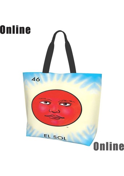 Stil 9 Bir Boyut Loteria Meksika Bingo Baskılı Tote Kişilik Kız Omuz Çantası Büyük Kapasiteli Seyahat Depolama Paketleri Kadın Alışveriş Çantası (Yurt Dışından) fırsatları