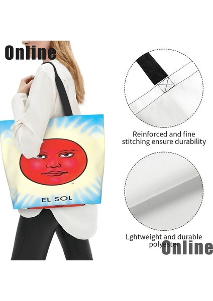 Stil 9 Bir Boyut Loteria Meksika Bingo Baskılı Tote Kişilik Kız Omuz Çantası Büyük Kapasiteli Seyahat Depolama Paketleri Kadın Alışveriş Çantası (Yurt Dışından) indirimleri